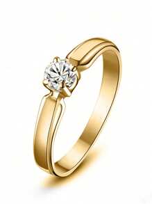 1Pc Kids Pretty Cubic Zirconia Rings For Girls For Birthday Gifts For Party Jewelry Daily Decoration