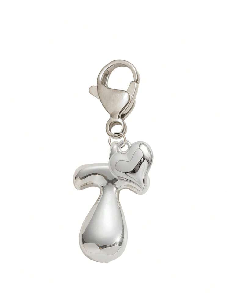 银色字母吊坠搭配银色爱心挂饰，适合装饰包包/手机，可爱百搭，可作钥匙扣、情侣包包配饰、钱包和手提包装饰。闪亮合金包包/背包吊坠——生日和特殊场合的完美礼物，送给朋友和粉丝的最佳礼物，生日礼物、返校礼物、教师节礼物。 - 銀色 - 查看 12