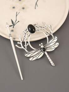 1pc Dragonfly, Owl, Bohemian Totem Vintage Zinc Alloy Hair Clip, All Seasons, Bun Extension, Hair Bun Maker, Bun Hair Piece, Hair Styling Pins, Pins For Hair, Bobby Pins, Hair Accessories, Head Accessories - Multicolor - View 5