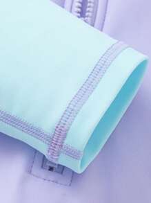 Balabala 青少女夏季高彈性舒適防曬連身泳裝，含泳帽2件套裝