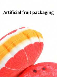 1PC 猫/狗爱好者礼物和狗/猫妈妈爱宠物声音玩具摇铃纸水果系列毛绒玩具耐咬磨牙狗爱好者和狗妈妈爱玩具猫/狗爱好者礼物和狗/猫妈妈爱宠物用品 - 彩色 - 查看 3