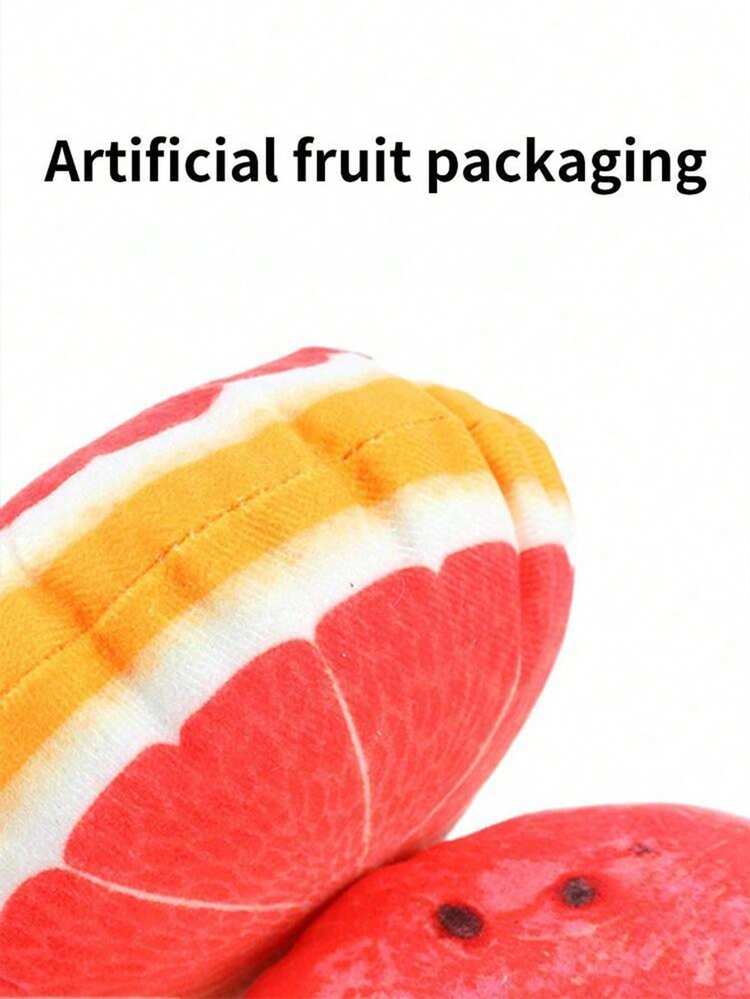 1PC 猫/狗爱好者礼物和狗/猫妈妈爱宠物声音玩具摇铃纸水果系列毛绒玩具耐咬磨牙狗爱好者和狗妈妈爱玩具猫/狗爱好者礼物和狗/猫妈妈爱宠物用品 - 彩色 - 查看 3