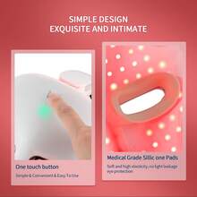 Foreverlily Rechargeable LED Face Mask With 270 Beads - 7 Color Modes, USB Powered, Perfect Mother's Day Gift & Valentine's Day Gift For Mom - White - View 6