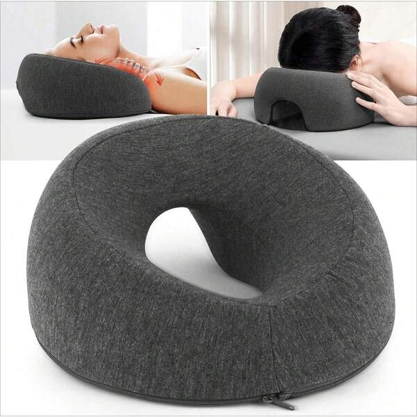1 Stück Dunkelgrau Komfortable Weiche Memory Foam Kopf Massage Kissen, Mehrzweck-Schönheit Massage Bett Höhle Gesicht Kissen