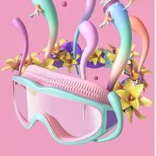 Kids Swimming Goggles, Anti-Fog Anti-Leak Big Frame Swim Goggles For Boys And Girls Aged 3-14