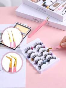 1 pièce Pince à épiler, applicateur de cils, recourbe-cils, accessoires de maquillage, pince à épiler pour cils, recourbe-cils pour extension de cils, outils pour cils, pince à épiler pour cils