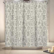 Vintage Floral Shower Curtain, Beige Flower Retro Shower Curtains For Bathroom, Shower Curtain Cloth Fabric, Farmhouse Rustic Cream Premium Polyester Fabric, Machine Washable, Includes 12 Plastic Hooks For Easy Installation, Home Decor Bathroom Decor