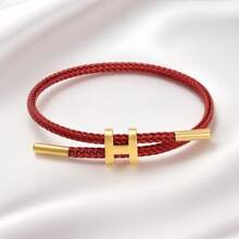 1 Stück H-förmige Schnallen Hartschnur Armband, einfach & modisch verstellbar für Frauen Alltags-Tragen als Geschenk, verstellbares Edelstahl Drahtseil Armband, 3D hartgoldplattierte Edelstahl Armbänder, Armbänder für Frauen, Ketten für Männer, 67 Hamilton Metall Armreifen für Frauen - 1 Stück geflochtenes Armband - Übersicht 16