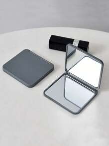 1pc Solid Color Double-Sided Folding Compact Makeup Mirror, Small Square Portable Pocket Mirror, Foldable Compact Mini Makeup Mirror, Portable Double-Sided Square Pocket Mirror, Suitable For Students, Girls, Ladies, Travel Gifts, For Cosmetics, Suitable For Travel, Bedroom, Home Use, Mirror,Makeup,Cheap,Room Decor,Vanity,Travel,Bedroom,Makeup Accessories,Mirror,Vanity Mirror,Mini Mirror,Compact Mirror,Mirror Small,Hand Mirror