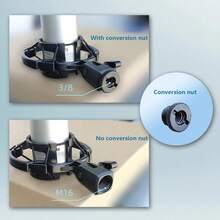 Soporte de Montaje de Choque para Micrófono de Condensador Profesional Universal Soporte de Grabación de Estudio para Clip de Micrófono de Diafragma Grande - Negro - Ver 5