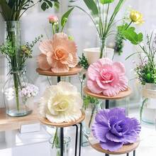 1支30厘米巨型PE泡沫玫瑰人造花枝，婚礼背景装饰，牡丹花园墙路舞台派对用品，摄影道具，墙面装饰，家居摆设（仅花头） - 彩色 - 查看 3