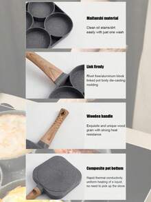 4-Cup Egg Omelette Pan Nonstick Egg Frying Pan, Versatile Breakfast Skillet For Eggs Cooker , Pancakes, Plett, Crepes, Compatible With Gas Stove And Induction Cooktop Cookware - Multicolor - View 11