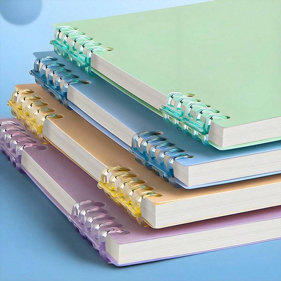 1pc Brain Hole Shelter! A Loose Leaf Notebook That Can Hold Bursts Of Inspiration, Daily Fragmented Thoughts, And Smooth Writing Without Paper Jams. It Is A Must-Have For Students And Workers - 藍色 - 查看 1