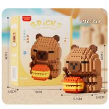 1 Mignon Capybara Adulte 14+ Blocs de Construction, 300+pièces, Cadeau d'Anniversaire, Série Animaux DIY Blocs de Construction, Décoration de Bureau, Soulagement de la Pression, Soulagement du Stress, Décoration de Collection Maison, Poupée d'Assemblage, Ornement de Bureau, Cadeau de Fête, Cadeau Fête des Pères, Cadeau de Mariage, Décoration de Mariage, Cadeau de Remise des Diplômes