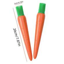 1 pieza Cepillo de silicona multiusos en forma de zanahoria creativa para asar, hornear y decorar pasteles