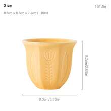 Cốc cà phê/matcha gốm sứ Ả Rập nhiều màu sắc 180ml/250ml - Cốc dập nổi hình hoa tulip, đồ dùng uống kiểu Bắc Âu, lý tưởng để phục vụ espresso, matcha và trà. - Nhiều màu - Xem 21