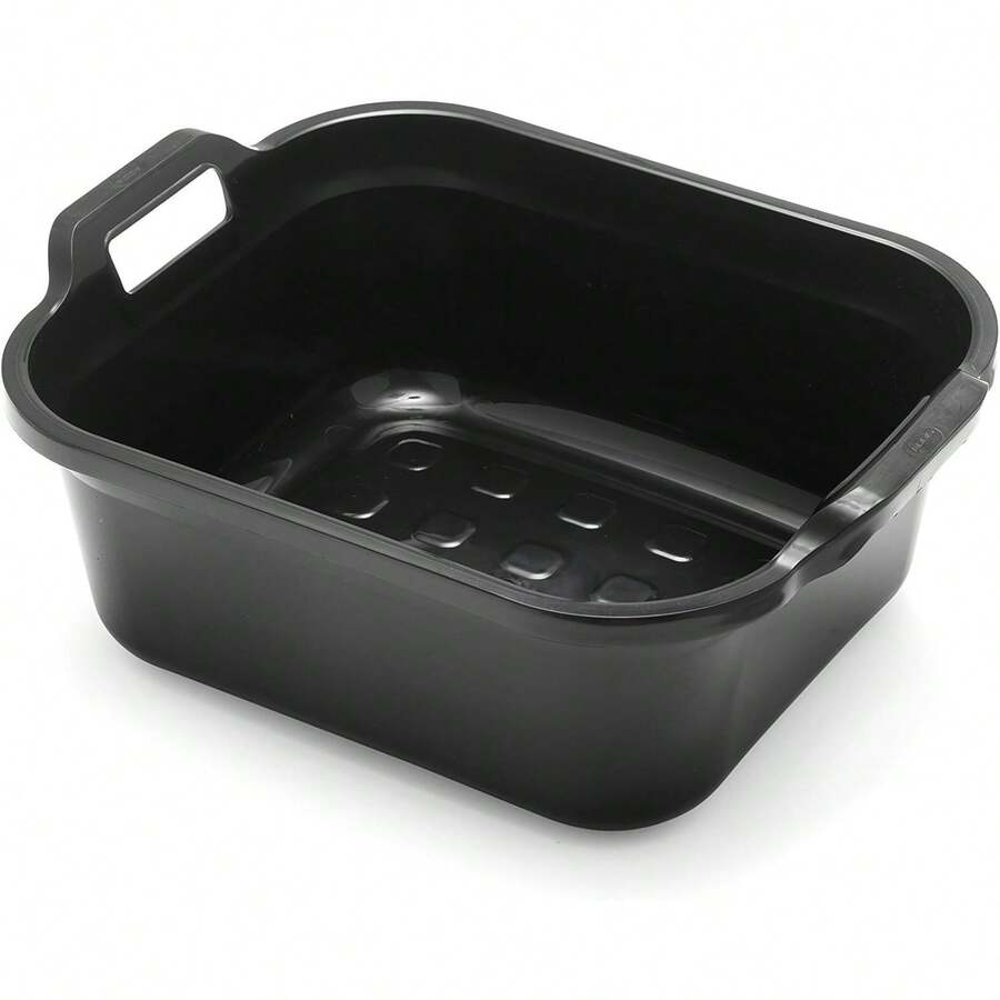 Addis 517936 Large Rectangular 10 Litre Washing Up Bowl With Handles, Black, 39 X 32 X 14 Cm - Gris claro reciclado ecológico - Ver 1