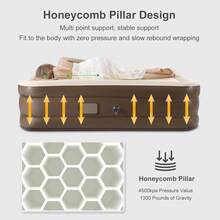 Colchón Inflable, Cama Automática De Inflado Para Senderismo - Beis - Ver 4