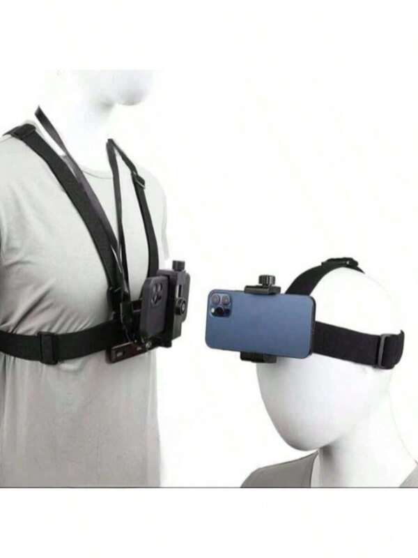 Accessori per fotocamera sportiva da esterno, fascia per telefono cellulare per riprese in prima persona, accessori per riprese con telecamera sportiva con cinturino per il petto