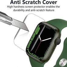 5pcs Transparent Hydrogel Screen Protector Film For Apple Watch S10 Series, Anti-Scratch Soft Film Compatible With 38/40/41/42/44/45/49/46mm Ultra/SE/8/7/6/5/4/3/2/1 - Transparent 5Pcs - View 4
