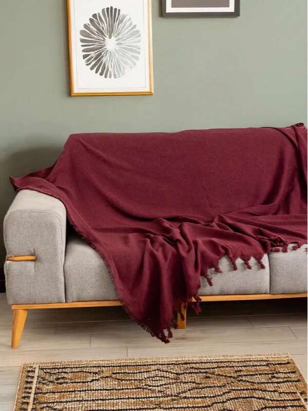 Made In Turkey – Herringbone Pattern Sofa Cover | 180x210 Cm | Cotton-Polyester Blend | Striped Design | Stylish & Protective Throw
