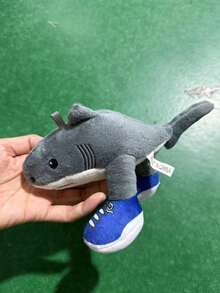 Tung Tung Tung Sahur Pelúcia Tralalelo Tralala Tubarão Usando Sapatos Bichos de Pelúcia Decoração Criativa Presentes para Crianças Festa de Aniversário Casa Decoração de Quarto de Meninas Colecionador de Jogos - Cinza - Visão 13