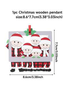 1 Pc Christmas Family Photo Frame Pendant,Christmas Tree Pendants, Xmas Gift Decorations, Christmas Wooden Pendant, Merry Christmas Decorations For Home 2025,Christmas Party Gifts,Happy New Year 2026 Gifts,Diy Christmas Tree Pendant,