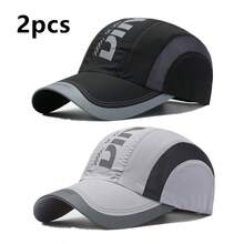 1pc/2pcs Lightweight Breathable Mesh Running Cap, Adjustable Outdoor Sports Sun Hat, Unisex,Beach,Holiday - Multicolor - View 17