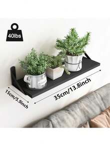 Estantes flotantes de pared, estantes de pared, adecuados para la sala de estar, el baño, el dormitorio, la cocina, la decoración del hogar, los estantes de pared del dormitorio, los estantes montados en la pared, para el almacenamiento de pared, exhibición de estantes de madera de estilo rústico adecuados para libros, plantas, baño, cocina, estantes de esquina de la sala de estar, estantes flotantes, estantes de madera rústica, estantes montados en la pared, adecuados para la decoración del baño, el dormitorio, la sala de estar y las plantas - Multicolor - Ver 3