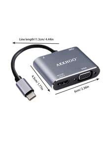 USB3.0 To HDTV Interface VGA Converter, Computer Monitor High-Definition Cable Connection For TV And Projector External Connection For External Graphics Card, Laptop Adapter, Multi-Functional Expansion Device, Docking Station