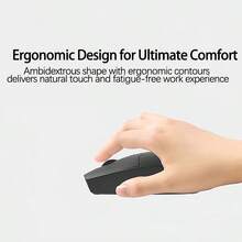 Lenovo 無線滑鼠N210 人體工學對稱設計 舒適握感久用不累 輕量化便攜 持久續航 即插即用免驅動 高效辦公學習利器 黑色 - 黑色 - 查看 2