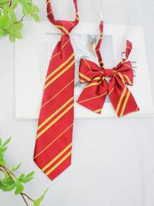 Um Conjunto de Gravatas e Gravatas Borboleta Fashionáveis e Personalizadas para Meninos e Meninas, Uniformes Escolares, Cosplay, Uso Casual Diário, Roupas de Festa, Gravatas, Gravatas Borboleta