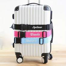 Personalized Luggage Strap, Customizable Name Luggage Strap, Nylon Customized Name Luggage Strap, Luggage Identification Belt, Strap For Securing Luggage, Luggage Belt, Luggage Wrap Strap