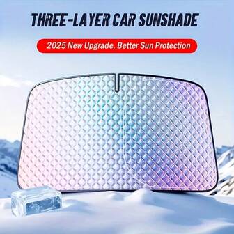 Car Windshield Sun Shade, Foldable Front Window Sunshade Protector, Portable Heat Insulation Windshield Cover For Most Vehicles, Easy To Store, With Heat Insulation Effect