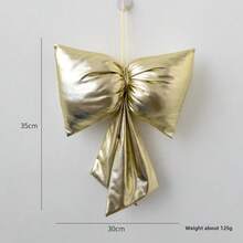 Adorno colgante de árbol de Navidad con lazo de cuero glaseado, decoración del hogar para fiestas, decoración navideña, decoración de invierno para el hogar