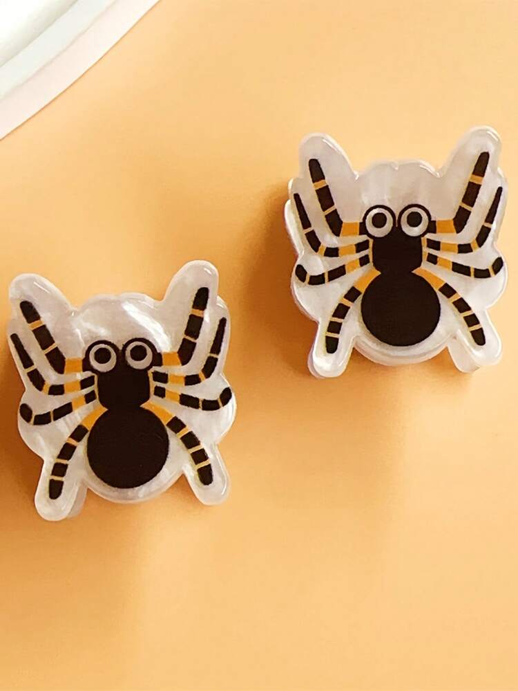 2 件女士可爱卡通万圣节装饰发夹，适合节日发饰时尚爪夹女士发夹休闲发夹秋季配饰秋冬度假装女士 - 彩色 - 查看 4