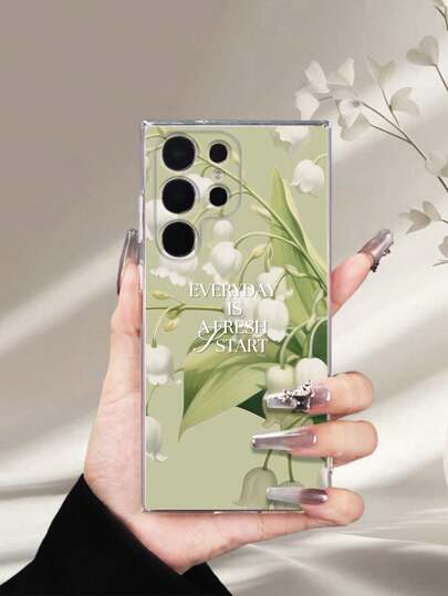 Étui de téléphone transparent d'été imprimé avec des motifs de fleurs de Linglan offrant une protection à 360 degrés pour Galaxy A23/A13/A32/A52/A34/A24 4G/A05/A05s/A55/A56/S20/S20 Ultra/S23/S23 Ultra/S23 FE. Meilleur cadeau pour smartphone.