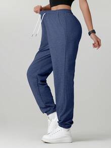 3件套女士纯色休闲裤，带口袋，适合日常穿着、徒步、旅行、远足、跑步、骑行、慢跑等多种场合，春季皆宜。 - 淺灰紫 - 查看 5