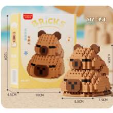 1 Mignon Capybara Adulte 14+ Blocs de Construction, 300+pièces, Cadeau d'Anniversaire, Série Animaux DIY Blocs de Construction, Décoration de Bureau, Soulagement de la Pression, Soulagement du Stress, Décoration de Collection Maison, Poupée d'Assemblage, Ornement de Bureau, Cadeau de Fête, Cadeau Fête des Pères, Cadeau de Mariage, Décoration de Mariage, Cadeau de Remise des Diplômes