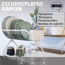 Double-Layer Over-The-Sink Dish Rack With Drain Tray, Dish Rack, And Cup Holder (White)