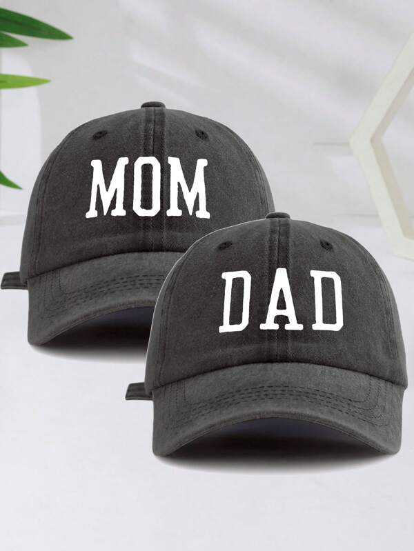1 pieza Gorra de béisbol unisex "PAPÁ MAMÁ" con estampado vintage desgastado, sombrero de sol, gorra de camionero, gorra de papá, adecuada para salidas diarias, senderismo, vacaciones, combinación de atuendos, pesca