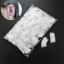 100/200pcs Disposable Waterproof Ear Covers - Keep Ears Dry During Bathing, Hair Dying & Salon Visits For Shower Hair Dye Waterproof Adults Ear Shower Caps