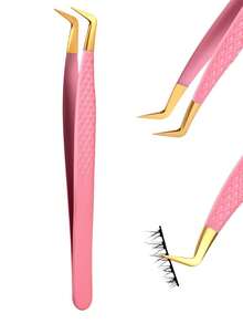 1 pièce Pince à épiler, applicateur de cils, recourbe-cils, accessoires de maquillage, pince à épiler pour cils, recourbe-cils pour extension de cils, outils pour cils, pince à épiler pour cils