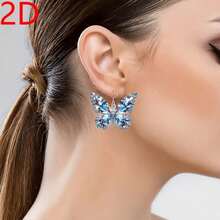 2D Valentine's Day Fun, Fashionable, Elegant And Delicate Mini Sparkling Colorful Cartoon Butterfly Acrylic Lightweight And Durable Pendant DIY Women's Pendant, Exquisite Design, Fashionable, Halloween, Christmas, Valentine's Day, Anniversary, Birthday, Holiday, Show Off Your Charm, Daily Banquets, Parties, Holidays, Leisure - 彩色 - 查看 2