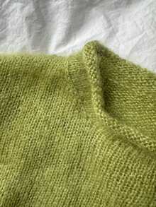 Women's Casual Mohair Turtleneck Knit Sweater, Autumn/Winter - Green - View 2