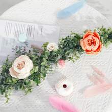 3pcs Artificial Eucalyptus Garland 3 Packs Fake Eucalyptus Greenery Garland Faux Hanging Plants Artificial Vines, 5.6 Feet/Strand For Wedding Backdrop Arch Wall Table Party Outdoor Festival Decor, Artificial Plants, Fall Decor, Wedding Decor, Wedding, Party Decor, Home Decor, Room Decor