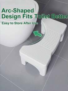 1pc Non-Slip Toilet Stool, Thickened Foot U-Shaped Stool For Comfortable Sitting And Stability, Maternity Foot Step Stool, Potty Stool