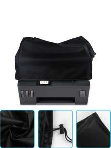 1Pc Universal Printer Copier Dust Cover Waterproof Protective Cover Polyester Material For Office Home Use - Fits Various Machines & Electronic Devices - Black - View 6