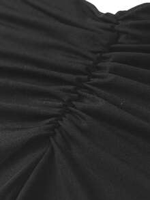 Speed mate 女士侧条纹修身阔腿裤，瑜伽运动喇叭裤，抓绒内衬，冬季款 - 黑色 - 查看 6