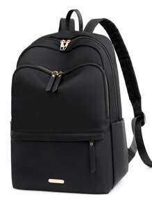 防水大容量多功能时尚街头风格休闲背包 - 黑色 - 查看 2